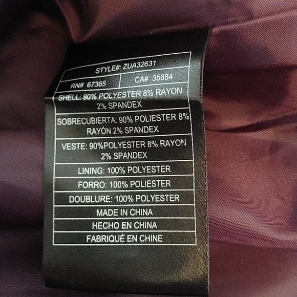 Vtg JACK Women's Winter Coat Sz L Purple Many Features Stylish Hip Length - Picture 8 of 9